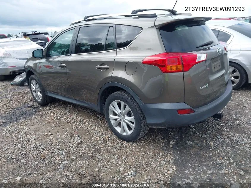 2014 Toyota Rav4 Limited VIN: 2T3YFREV3EW091293 Lot: 40461336