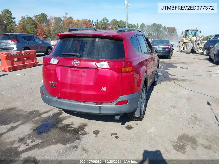 2014 Toyota Rav4 Le VIN: JTMBFREV2ED077372 Lot: 40706060