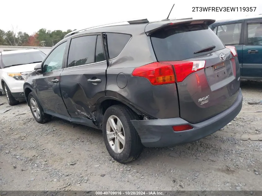 2014 Toyota Rav4 Xle VIN: 2T3WFREV3EW119357 Lot: 40709016