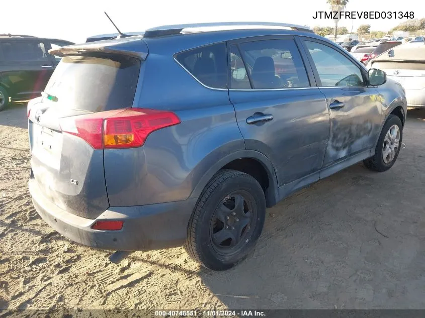 2014 Toyota Rav4 Le VIN: JTMZFREV8ED031348 Lot: 40748551