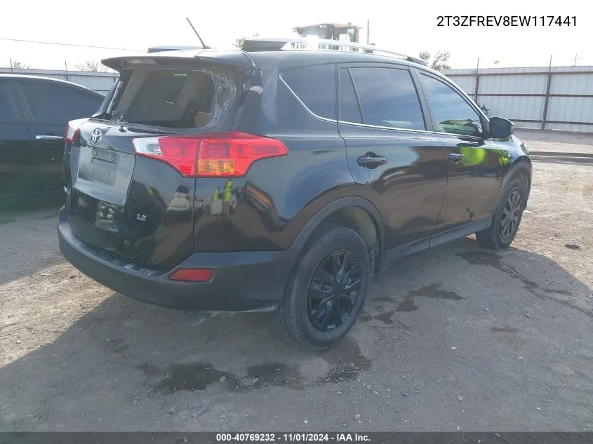 2014 Toyota Rav4 Le VIN: 2T3ZFREV8EW117441 Lot: 40769232