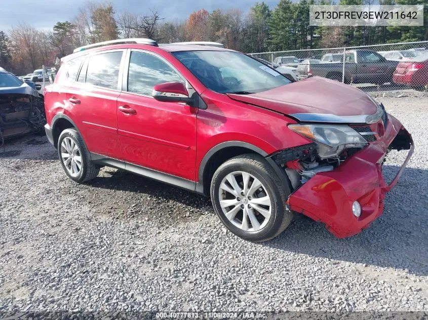 2014 Toyota Rav4 Limited VIN: 2T3DFREV3EW211642 Lot: 40777813