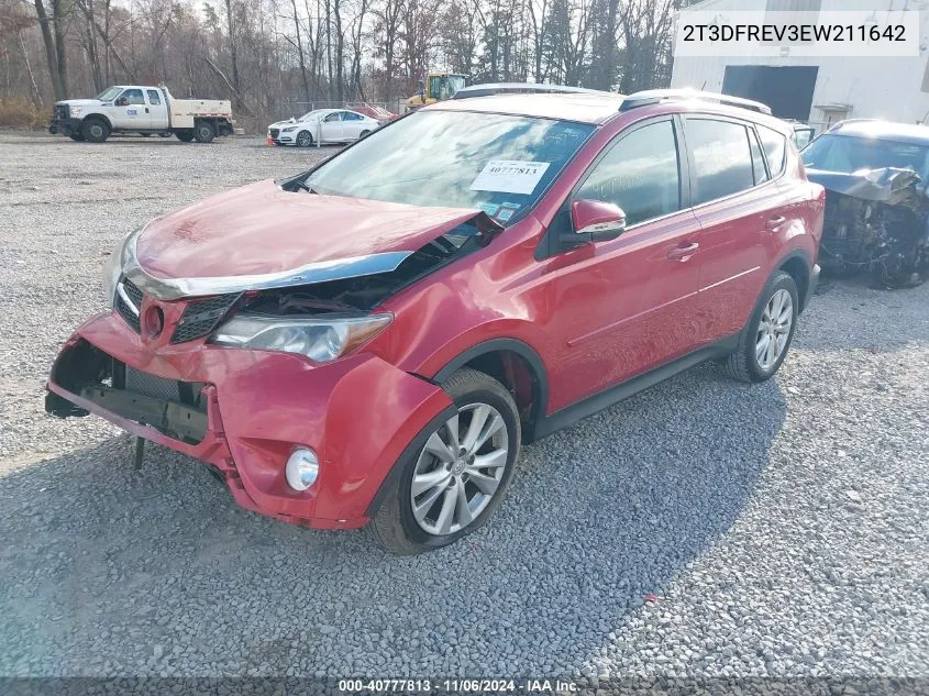 2014 Toyota Rav4 Limited VIN: 2T3DFREV3EW211642 Lot: 40777813