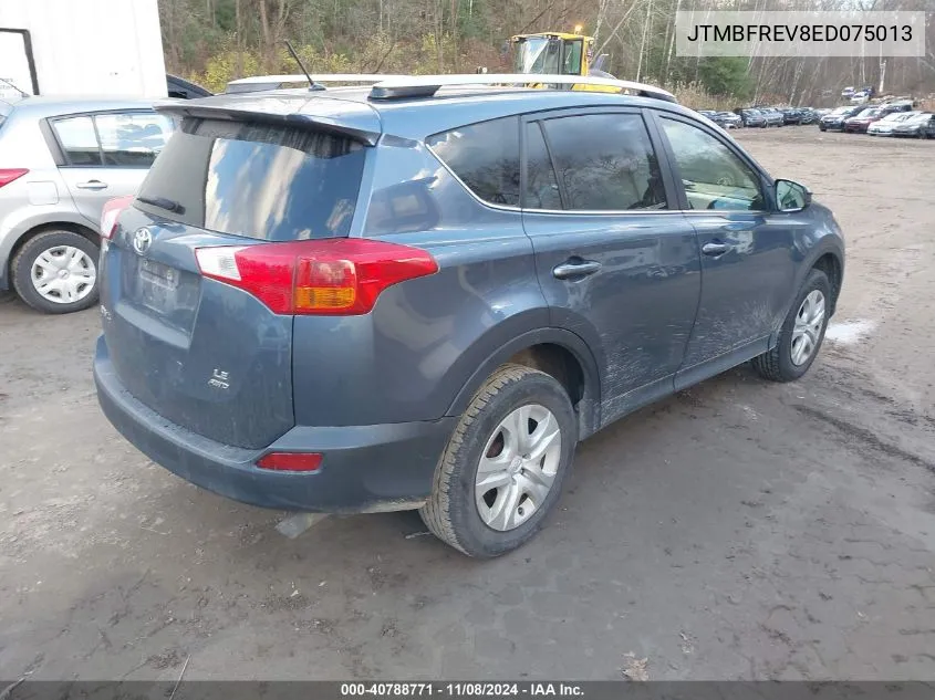 2014 Toyota Rav4 Le VIN: JTMBFREV8ED075013 Lot: 40788771