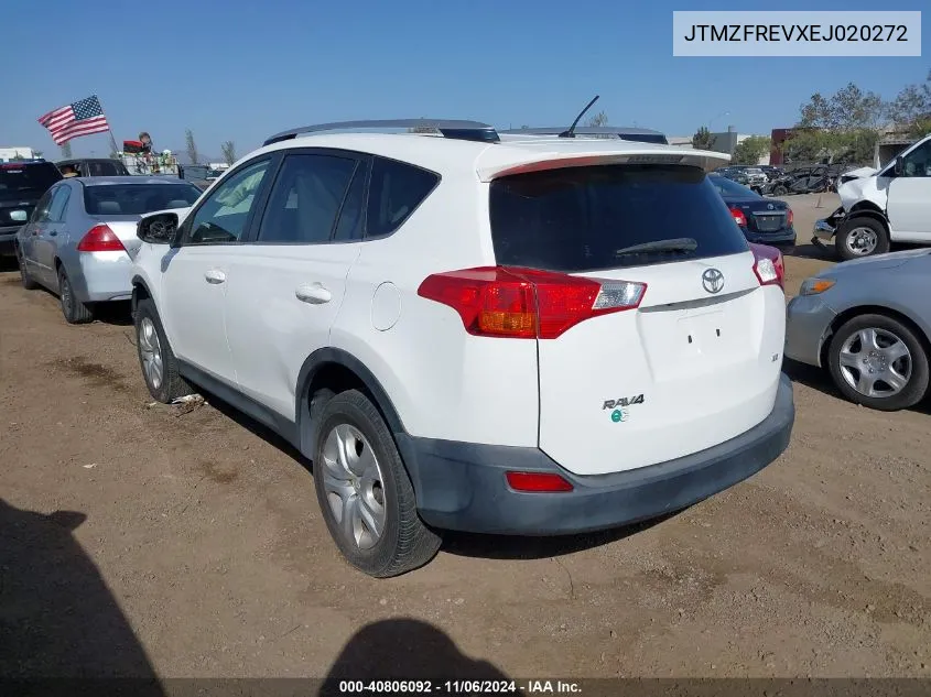 2014 Toyota Rav4 Le VIN: JTMZFREVXEJ020272 Lot: 40806092