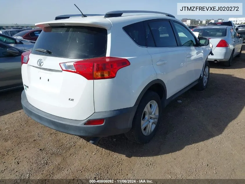 2014 Toyota Rav4 Le VIN: JTMZFREVXEJ020272 Lot: 40806092