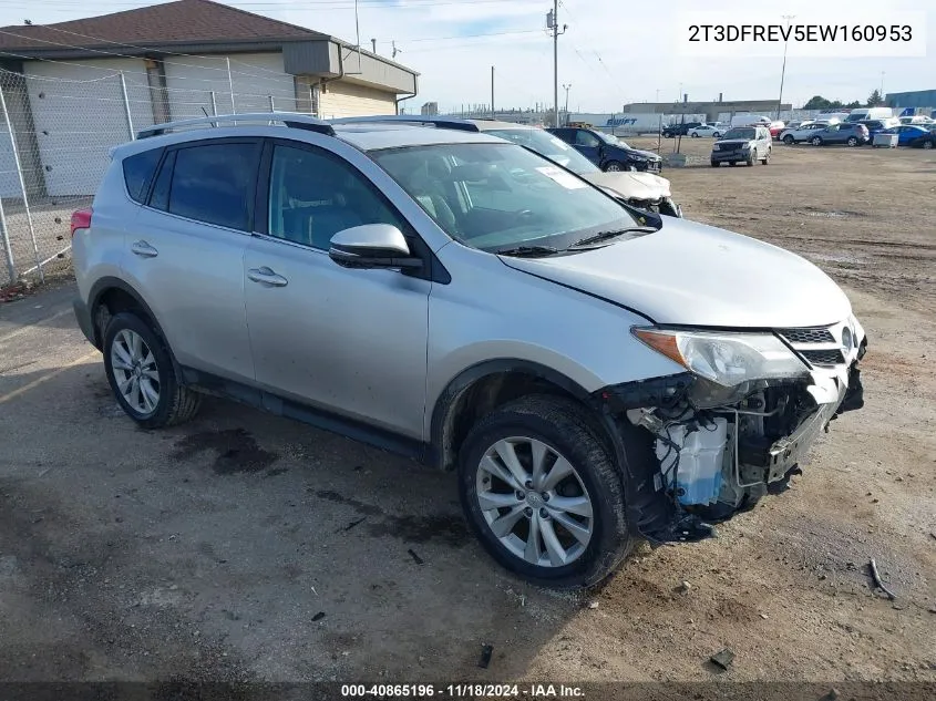 2014 Toyota Rav4 Limited VIN: 2T3DFREV5EW160953 Lot: 40865196