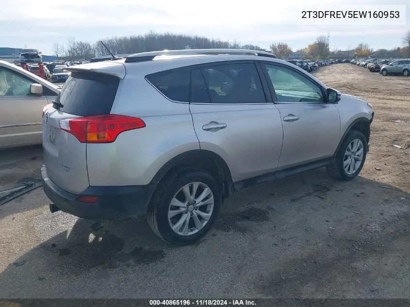 2014 Toyota Rav4 Limited VIN: 2T3DFREV5EW160953 Lot: 40865196