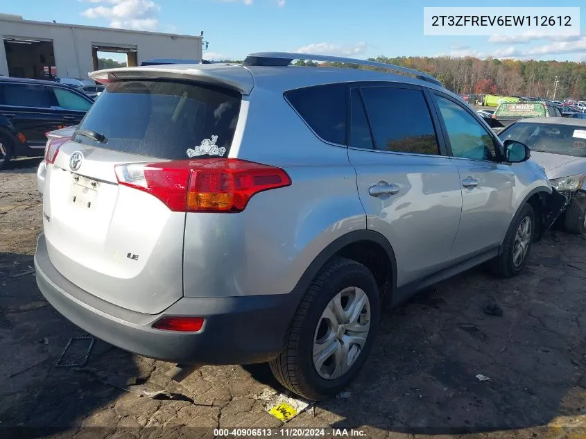 2014 Toyota Rav4 Le VIN: 2T3ZFREV6EW112612 Lot: 40906513