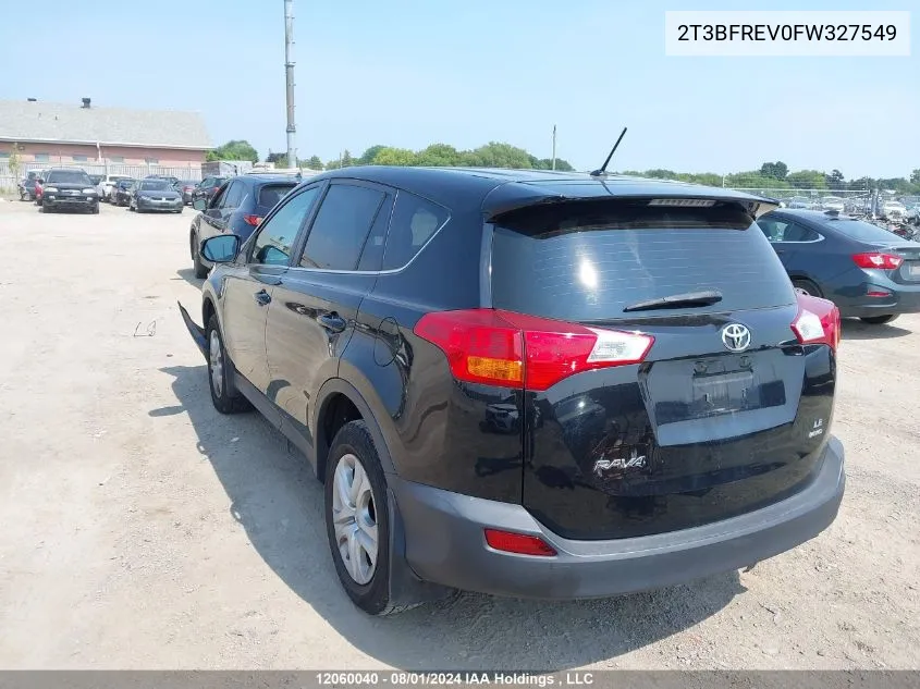 2T3BFREV0FW327549 2015 Toyota Rav4 Le