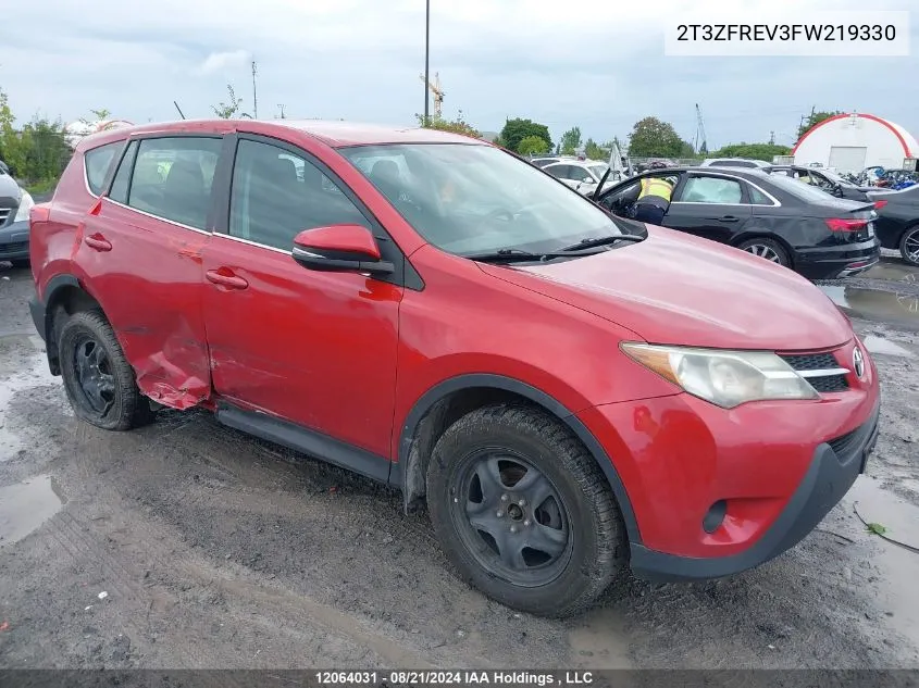 2T3ZFREV3FW219330 2015 Toyota Rav4 Le