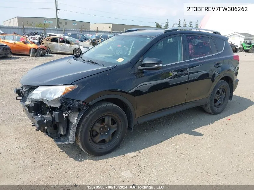 2015 Toyota Rav4 Le VIN: 2T3BFREV7FW306262 Lot: 12070555