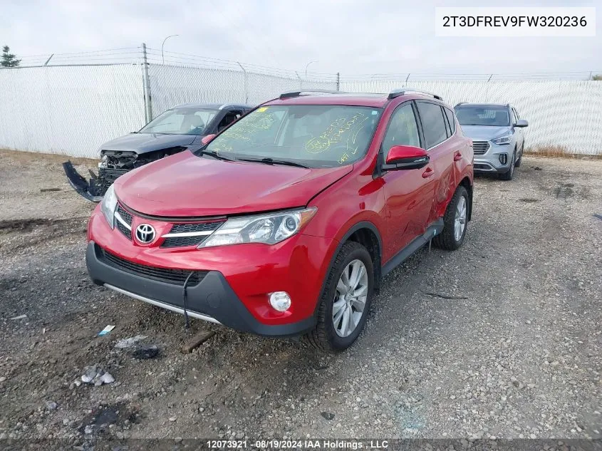 2015 Toyota Rav4 Limited VIN: 2T3DFREV9FW320236 Lot: 12073921