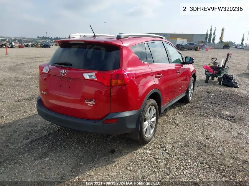 2T3DFREV9FW320236 2015 Toyota Rav4 Limited