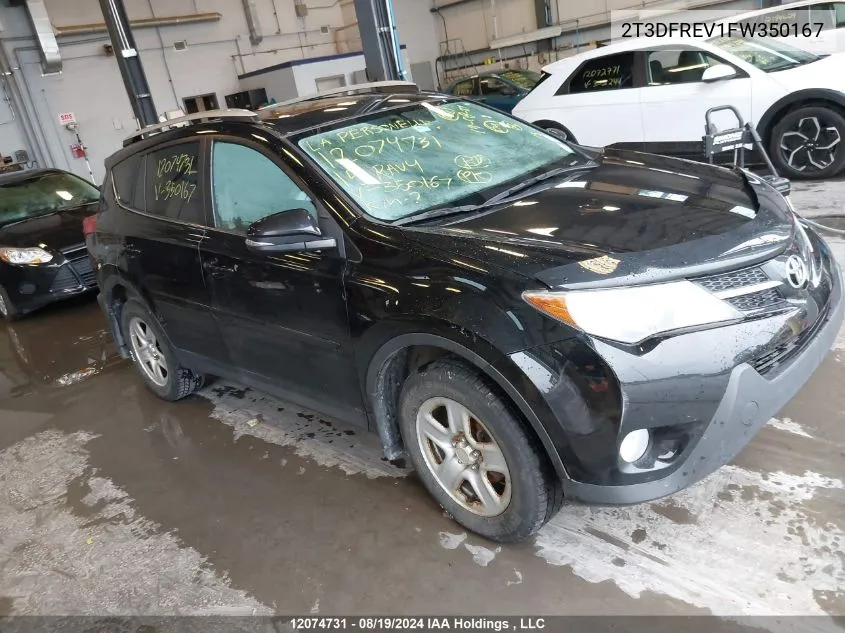 2015 Toyota Rav4 Limited VIN: 2T3DFREV1FW350167 Lot: 12074731