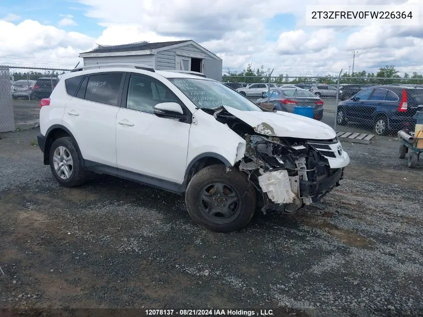 2T3ZFREV0FW226364 2015 Toyota Rav4 Le