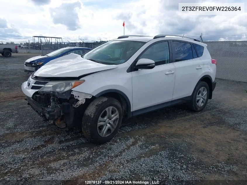 2015 Toyota Rav4 Le VIN: 2T3ZFREV0FW226364 Lot: 12078137