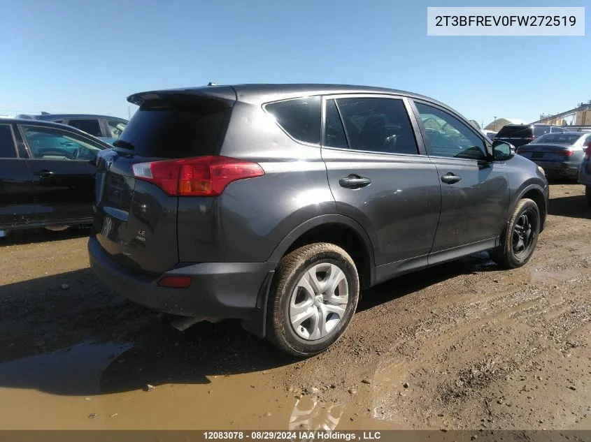 2015 Toyota Rav4 Le VIN: 2T3BFREV0FW272519 Lot: 12083078