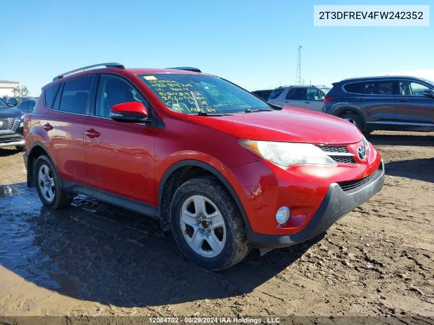 2015 Toyota Rav4 Limited VIN: 2T3DFREV4FW242352 Lot: 12084702