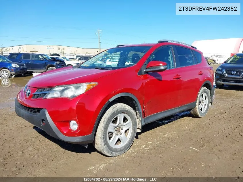 2015 Toyota Rav4 Limited VIN: 2T3DFREV4FW242352 Lot: 12084702