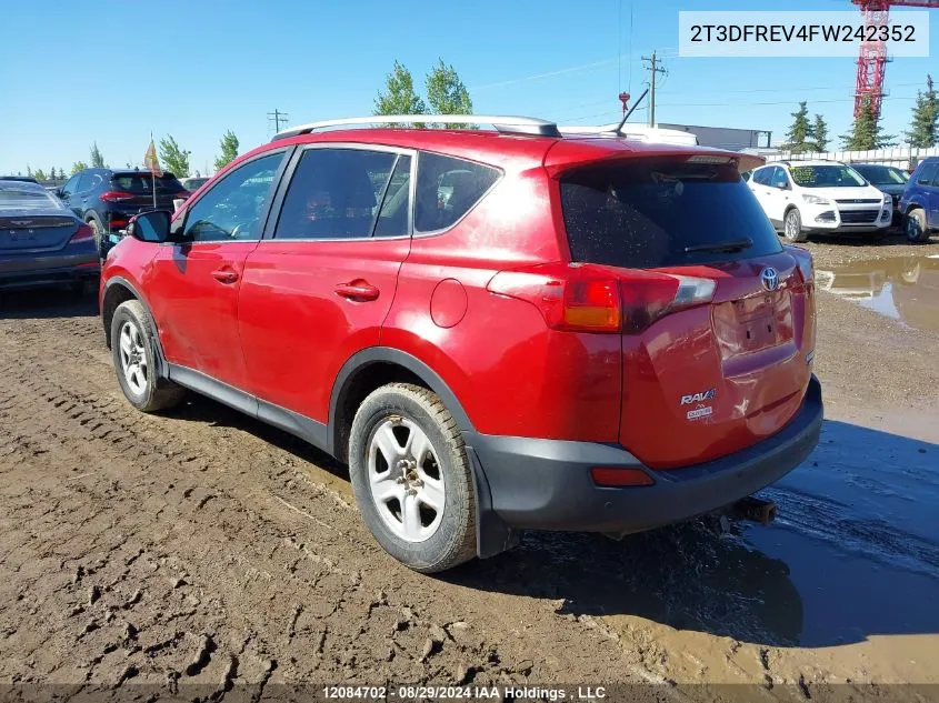 2015 Toyota Rav4 Limited VIN: 2T3DFREV4FW242352 Lot: 12084702