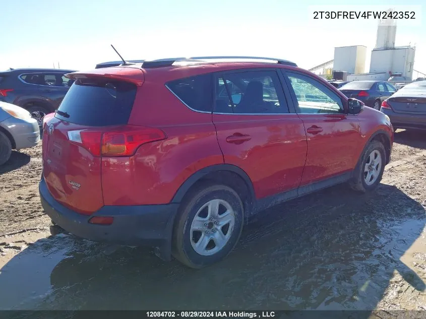 2T3DFREV4FW242352 2015 Toyota Rav4 Limited