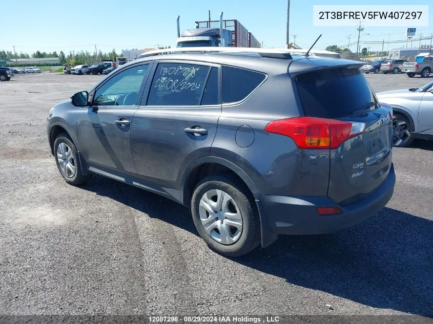 2015 Toyota Rav4 Le VIN: 2T3BFREV5FW407297 Lot: 12087298