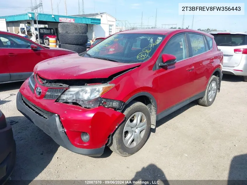 2015 Toyota Rav4 Le VIN: 2T3BFREV8FW356443 Lot: 12087570