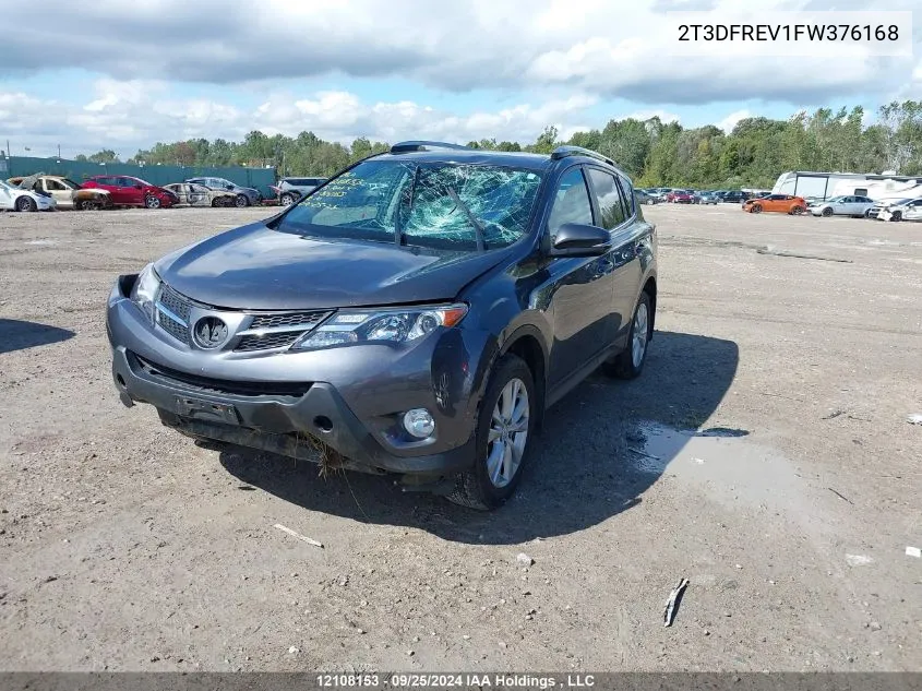 2015 Toyota Rav4 Limited VIN: 2T3DFREV1FW376168 Lot: 12108153