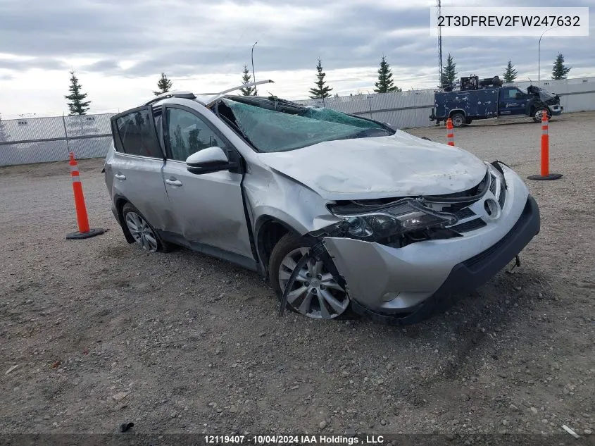 2T3DFREV2FW247632 2015 Toyota Rav4 Limited