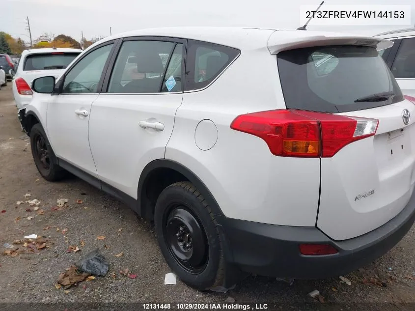 2015 Toyota Rav4 Le VIN: 2T3ZFREV4FW144153 Lot: 12131448