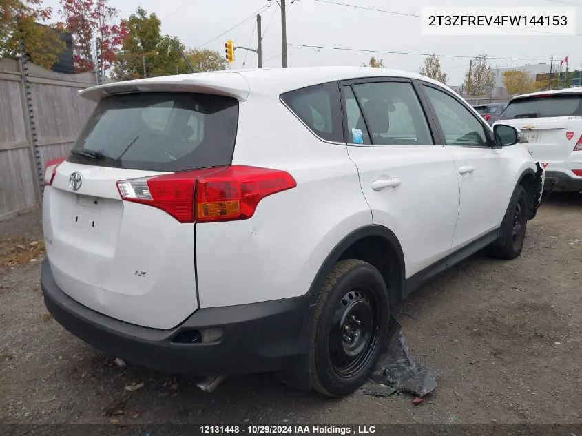 2015 Toyota Rav4 Le VIN: 2T3ZFREV4FW144153 Lot: 12131448