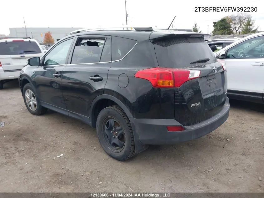 2015 Toyota Rav4 VIN: 2T3BFREV6FW392230 Lot: 12139606