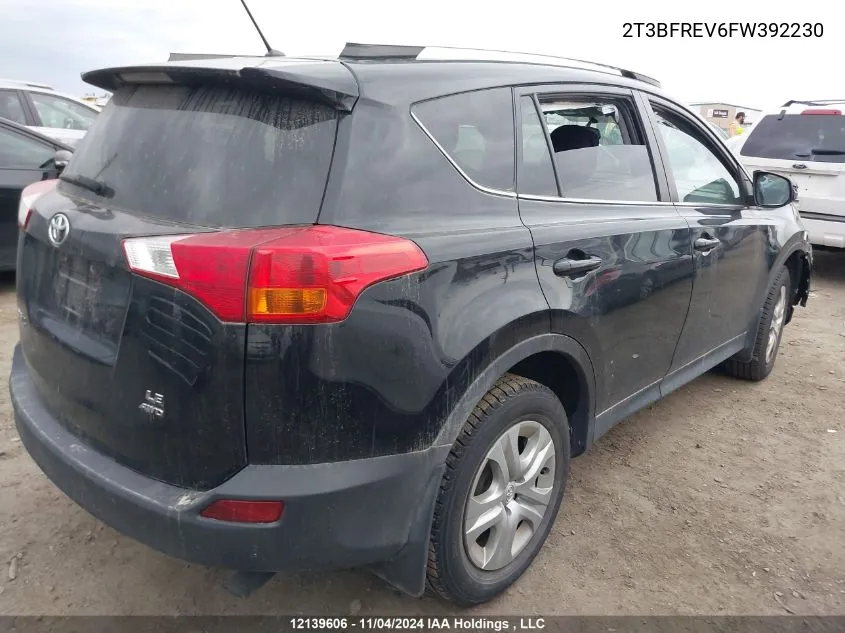 2015 Toyota Rav4 VIN: 2T3BFREV6FW392230 Lot: 12139606