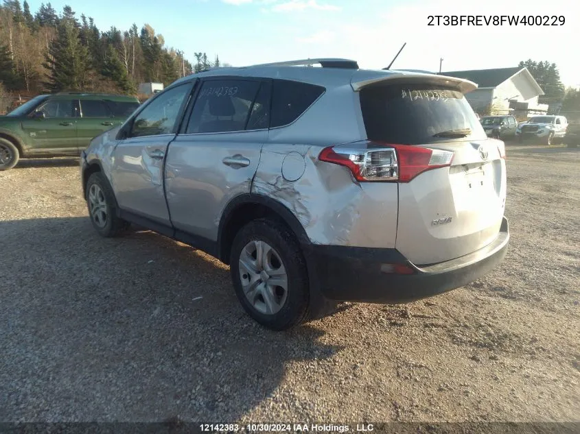 2015 Toyota Rav4 Le VIN: 2T3BFREV8FW400229 Lot: 12142383