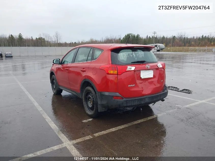 2015 Toyota Rav4 Le VIN: 2T3ZFREV5FW204764 Lot: 12144707