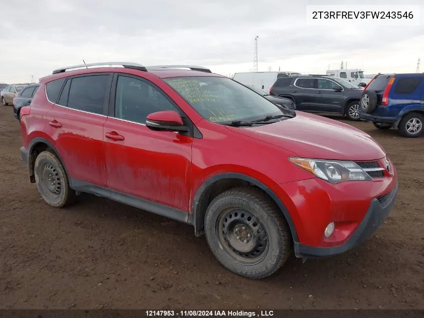 2015 Toyota Rav4 Xle VIN: 2T3RFREV3FW243546 Lot: 12147953