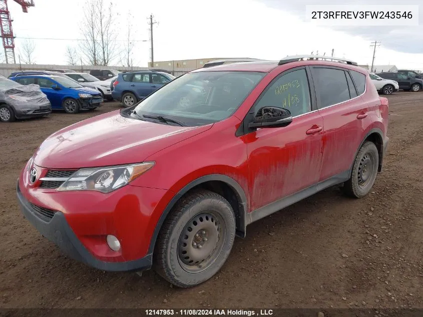 2015 Toyota Rav4 Xle VIN: 2T3RFREV3FW243546 Lot: 12147953