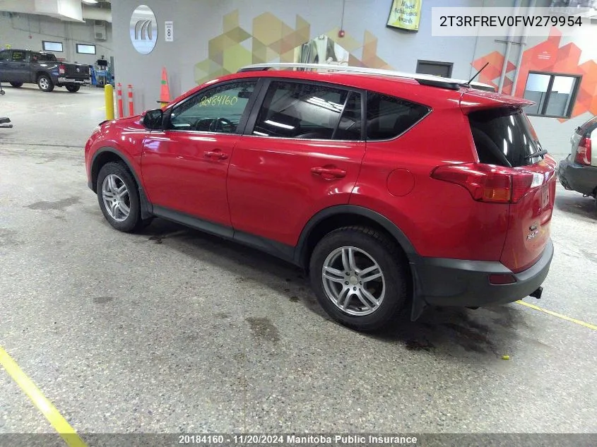 2015 Toyota Rav4 Xle VIN: 2T3RFREV0FW279954 Lot: 20184160