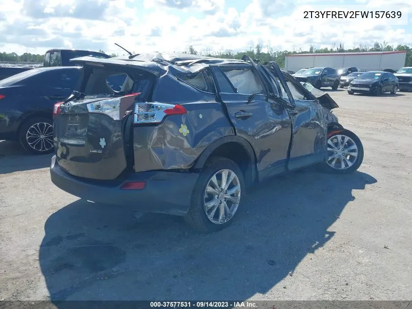 2015 Toyota Rav4 Limited VIN: 2T3YFREV2FW157639 Lot: 37577531