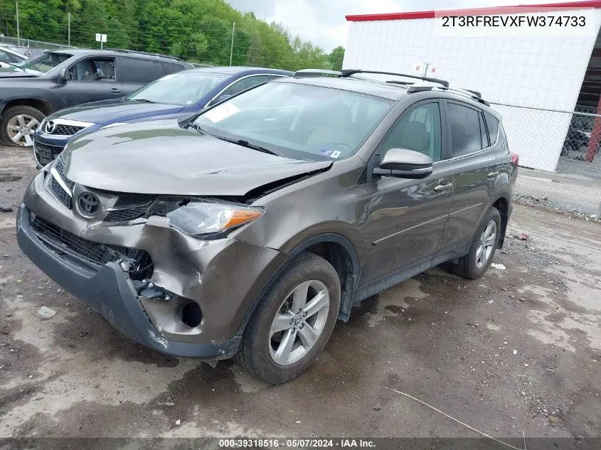 2015 Toyota Rav4 Xle VIN: 2T3RFREVXFW374733 Lot: 39318516