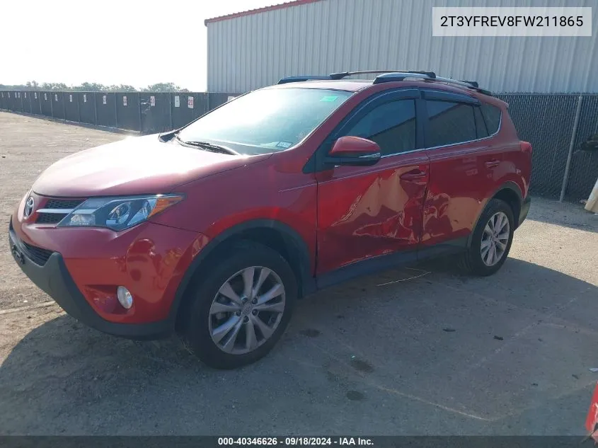 2T3YFREV8FW211865 2015 Toyota Rav4 Limited