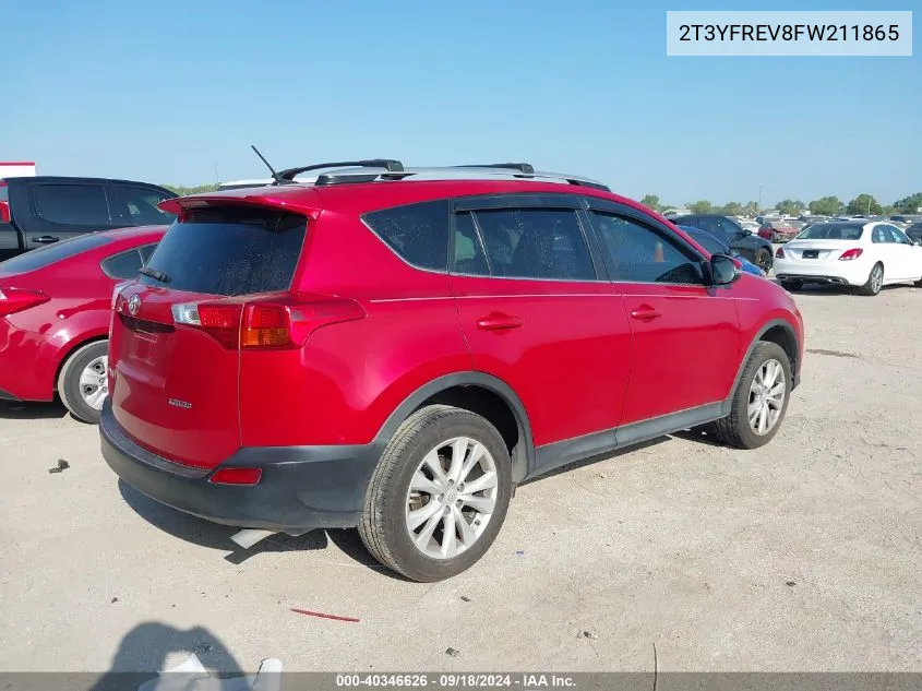 2T3YFREV8FW211865 2015 Toyota Rav4 Limited