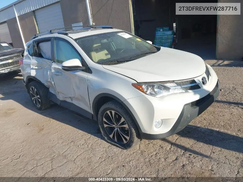 2T3DFREVXFW287716 2015 Toyota Rav4 Limited