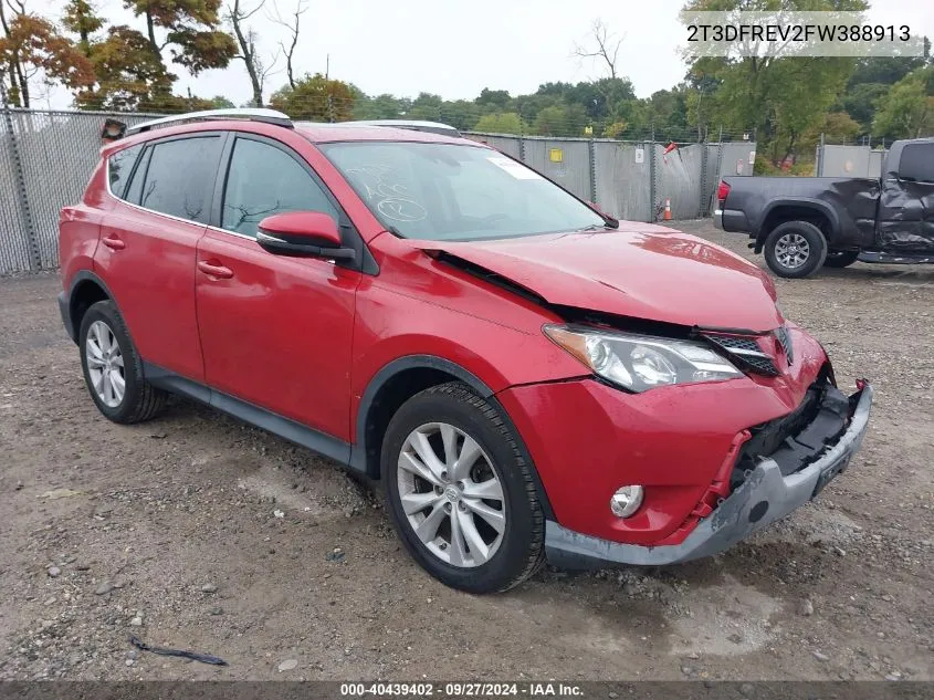 2015 Toyota Rav4 Limited VIN: 2T3DFREV2FW388913 Lot: 40439402