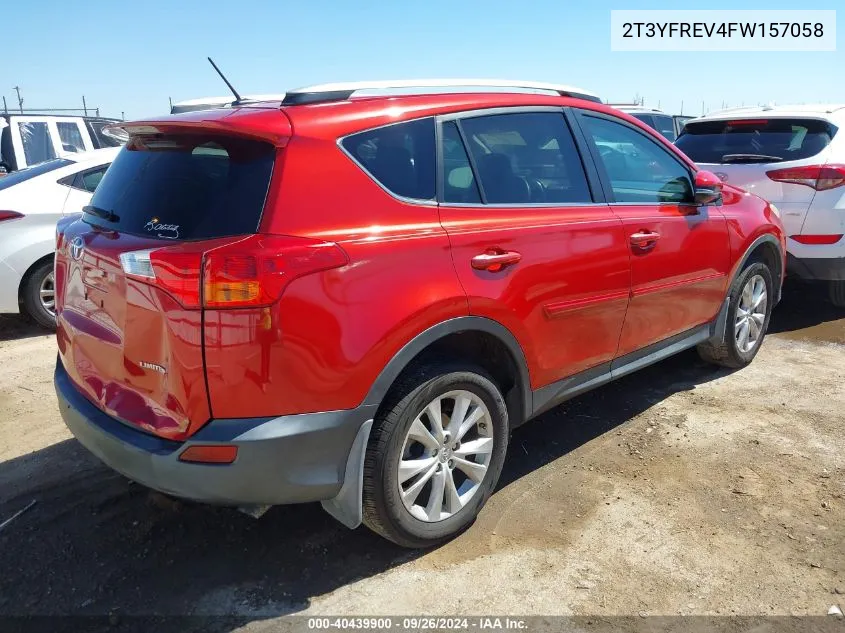 2015 Toyota Rav4 Limited VIN: 2T3YFREV4FW157058 Lot: 40439900