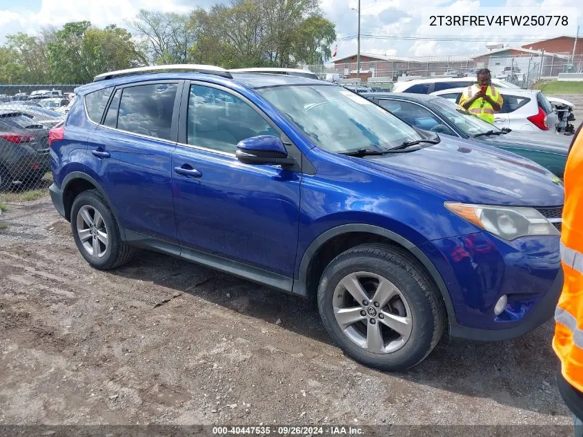 2T3RFREV4FW250778 2015 Toyota Rav4 Xle