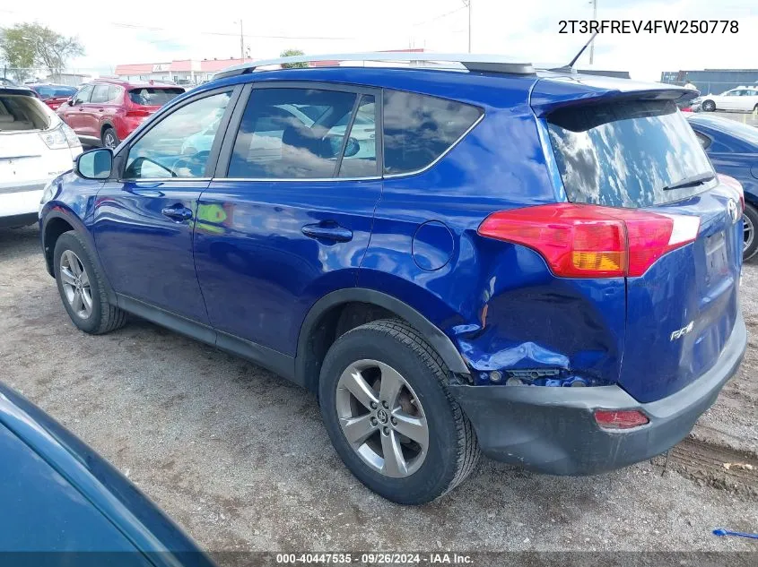 2T3RFREV4FW250778 2015 Toyota Rav4 Xle