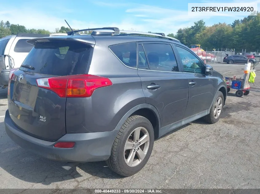 2015 Toyota Rav4 Xle VIN: 2T3RFREV1FW324920 Lot: 40449233