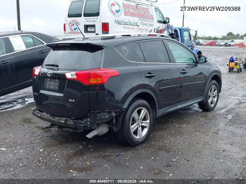 2015 Toyota Rav4 Xle VIN: 2T3WFREV2FW209388 Lot: 40450711